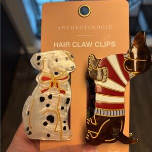Anthropologie Dalmatian and Dachshund Hair Clips